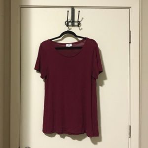 Luxe Slub-Knit Swing Tee